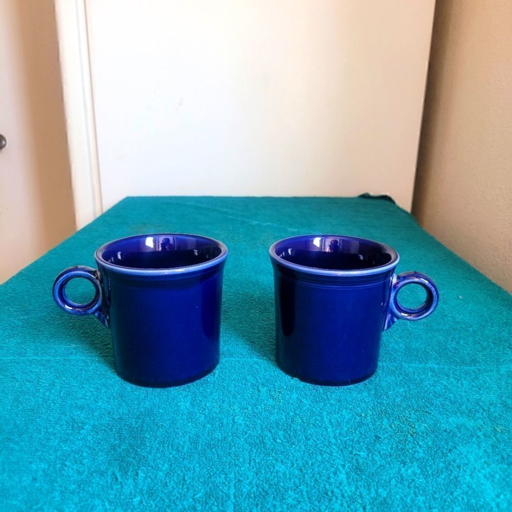 Fiestaware java mugs in cobalt